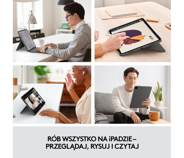 Logitech Combo Touch iPada Pro 12,9 (5. gen) UK Eng - 713401 - zdjęcie 7